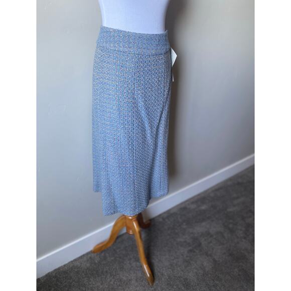 NWT Pendleton Blue Tweed Silk Blend Midi Skirt- Size 12 - Picture 11 of 14
